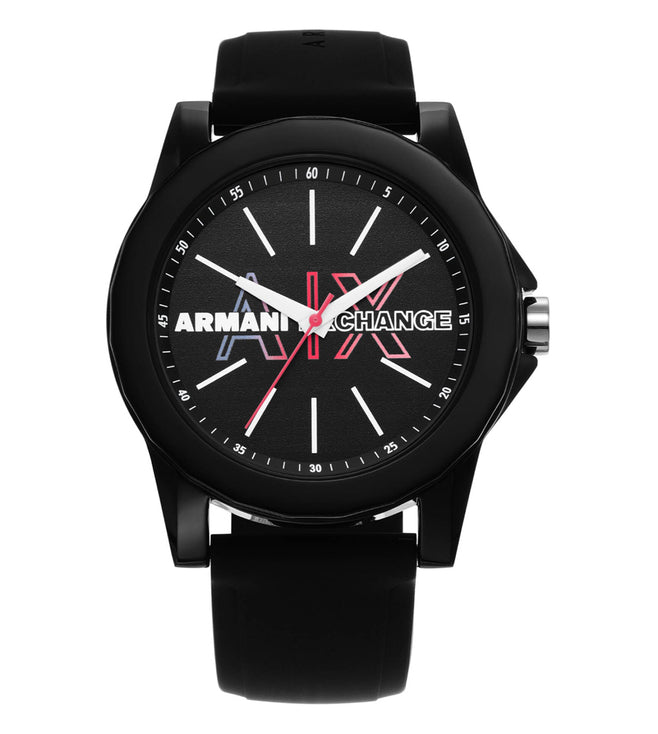 Armani exchange clearance black analogue watch