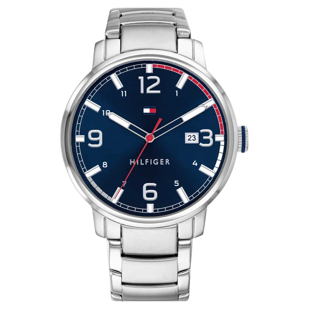 Tommy hilfiger blue hot sale dial watch