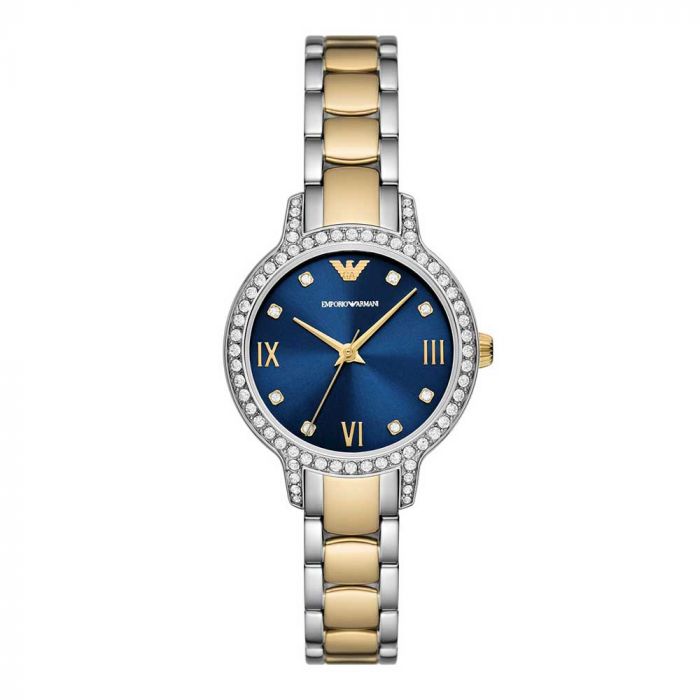 Armani ladies watch blue on sale face