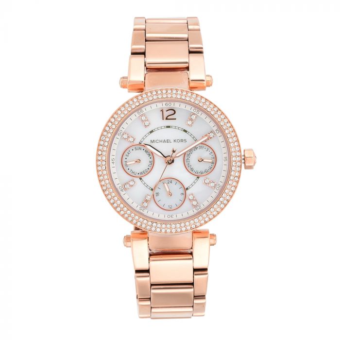 Michael kors ladies discount watch mother of pearl