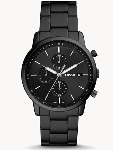 Fossil watch 2025 black metal