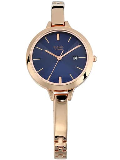 Titan raga analog cheap blue dial women's watch