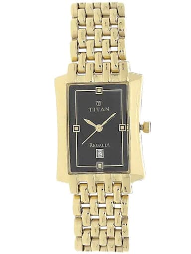 Titan black dial online analog watch for men