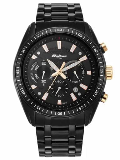 Titan analog black sales dial men's watch