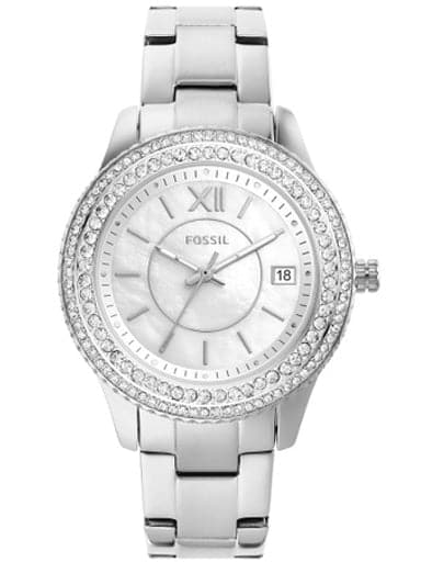 Fossil Stella Three-Hand Date White Ceramic Watch Ce1116I