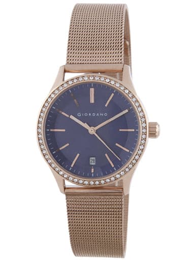 Giordano analog blue on sale dial women's watch