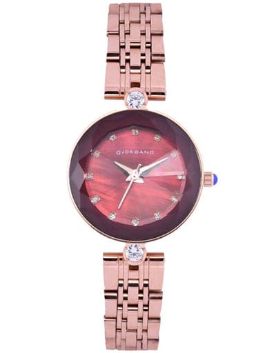 Giordano Analog Red Dial Women S Watch R4005 11