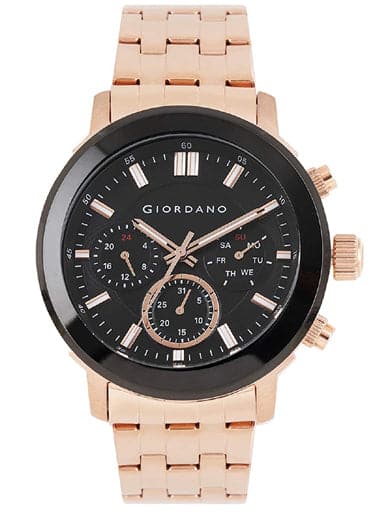 Giordano analog black outlet dial men's watch