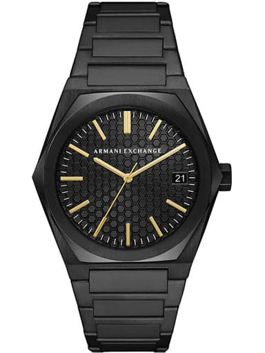 Armani Exchange Three-Hand Date Black Stainless Steel Watch Ax2812