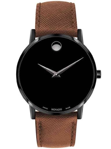 Movado museum black dial stainless steel hot sale men's watch