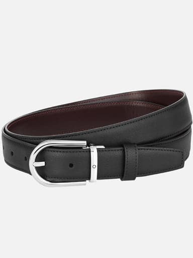 Black Plain Reverisble Men's Belt