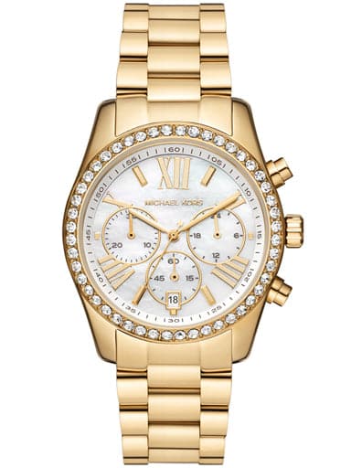 Michael Kors Lexington Lux Chronograph Gold-Tone Stainless Steel Watch  Mk7241I