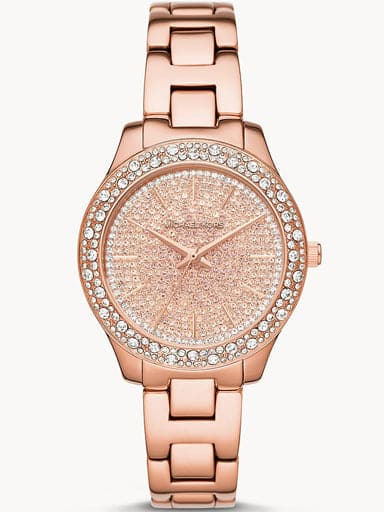 Michael Kors Liliane Three-Hand Rose Gold-Tone Stainless Steel Watch M