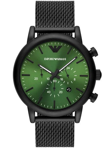 Emporio Armani Chronograph Black Stainless Steel Watch Ar11470I