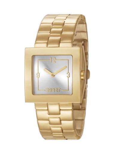 Esprit Silver Dial Gold Metal Strap Watch For Women Es105412003