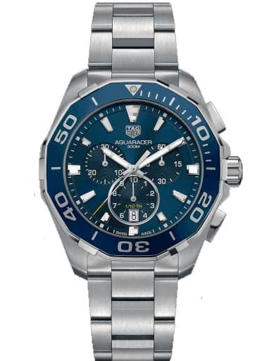 Tag Heuer Aquaracer Chronograph Blue Dial Men S Watch Cay111B.Ba0927