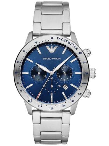 Emporio Armani Round Chronograph Blue Dial Men Watch