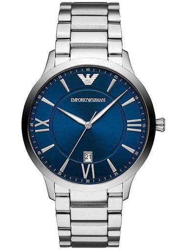 Emporio Armani Giovanni Round Analog Blue Dial Men S Watch