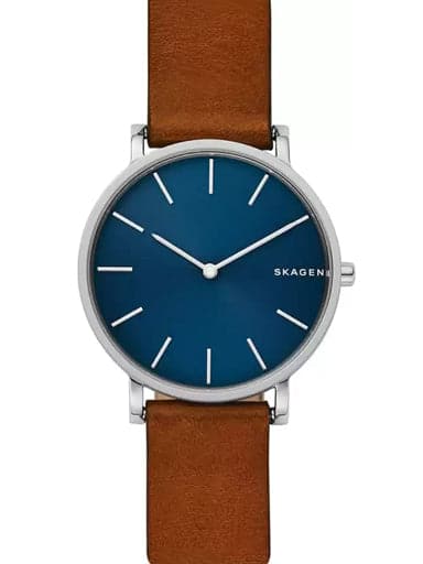 Hagen black 2024 leather watch