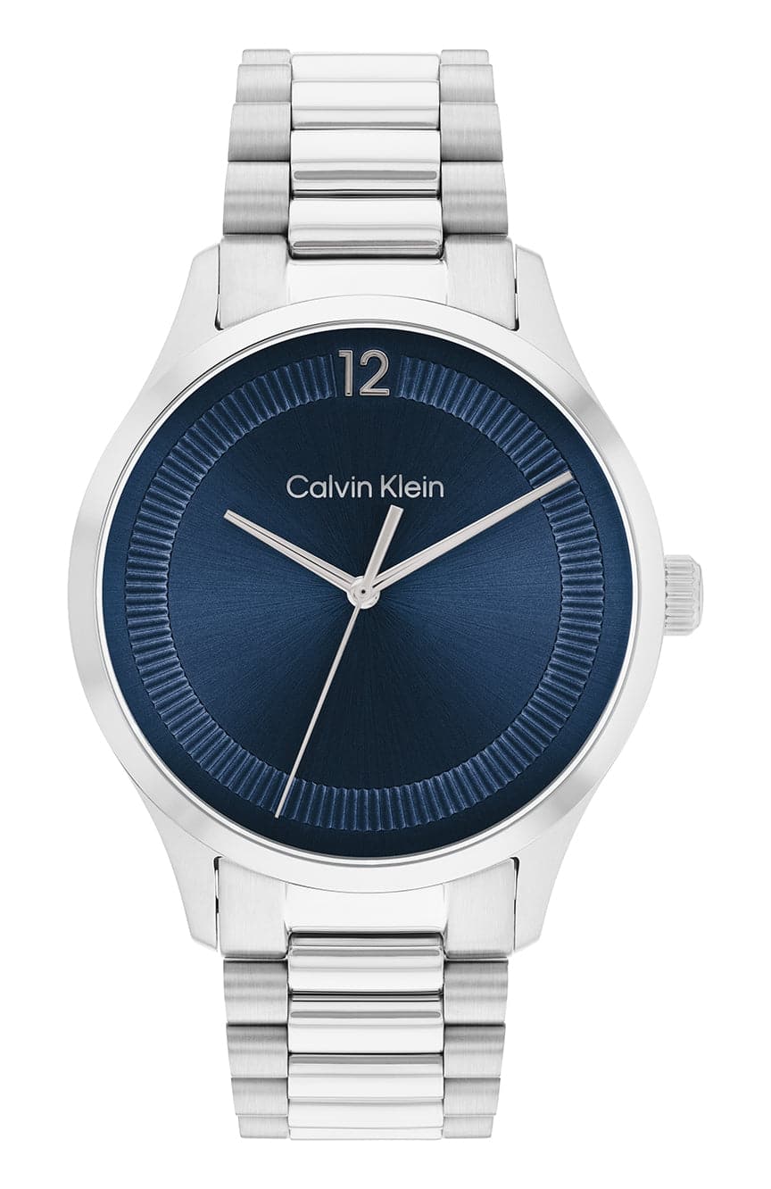 Dial 25200225 Round Calvin Unisex Quartz Watch - Blue Iconic Klein