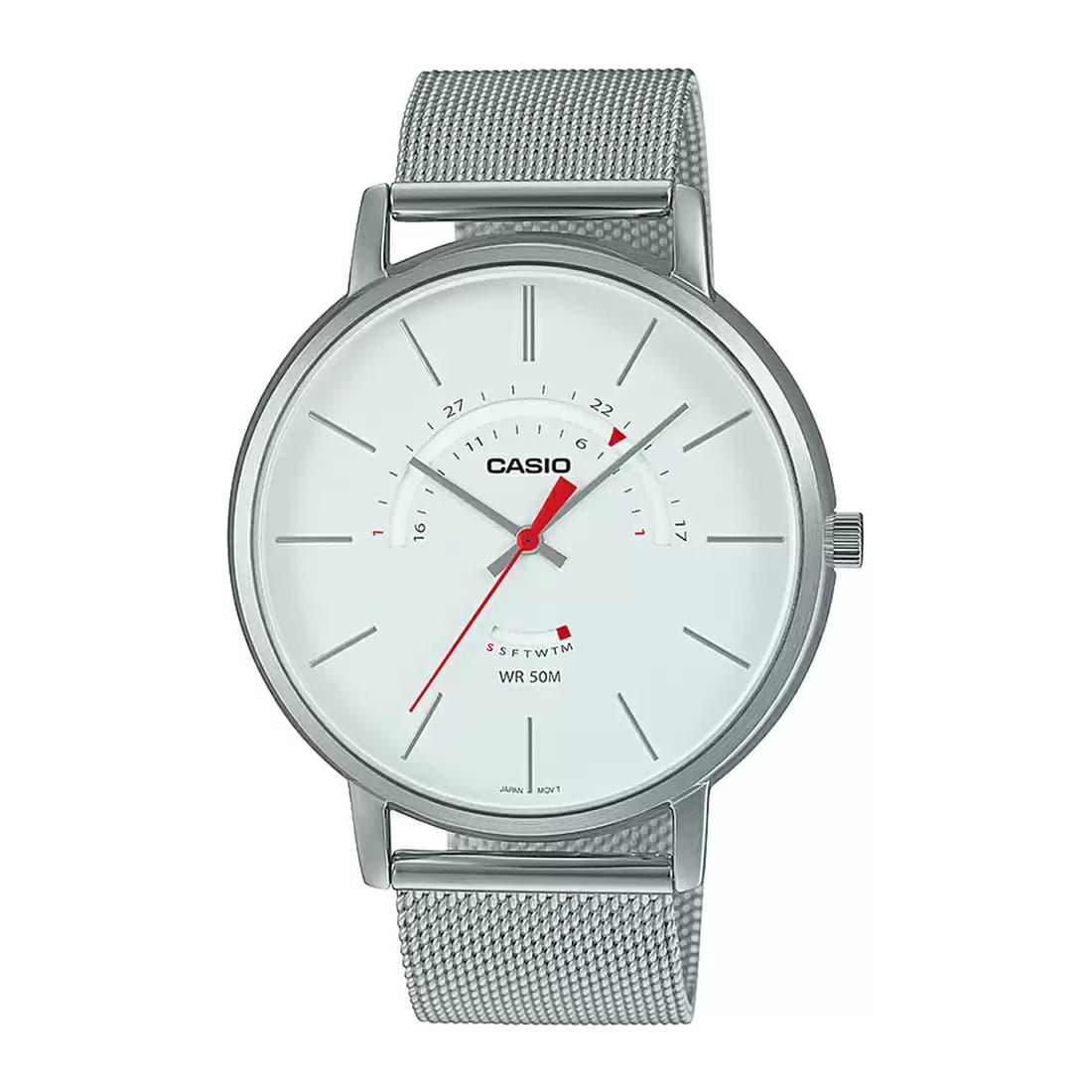 Casio silver hot sale analog watch