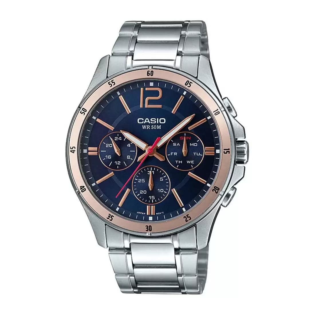 Casio silver watch sales mens