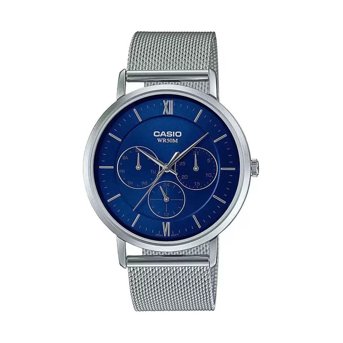 Casio blue discount dial men's watch