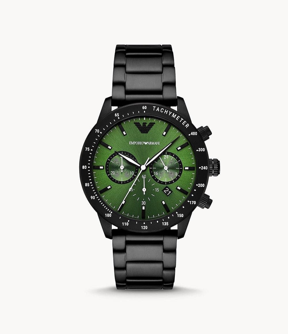 Emporio Armani Chronograph Black Stainless Steel Watch AR11472