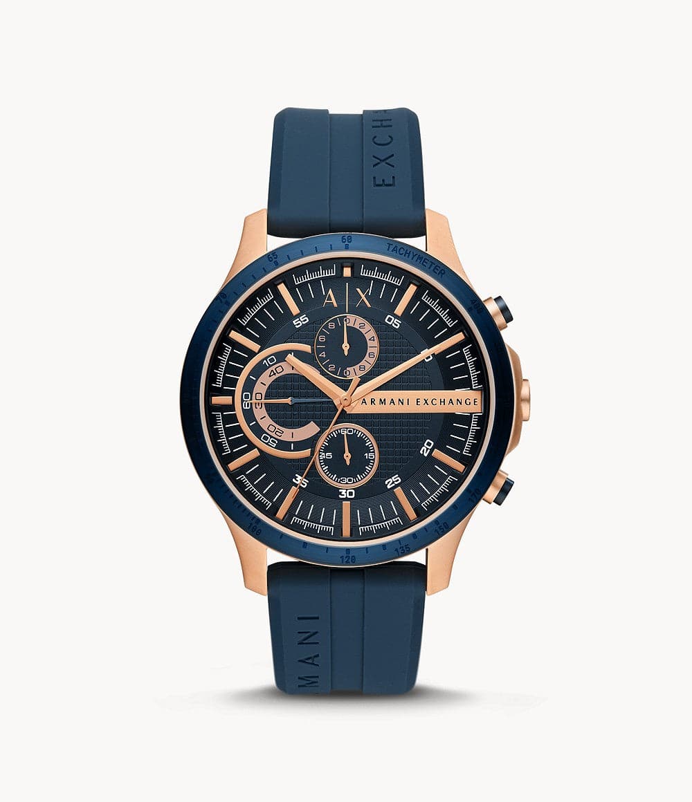Blue Armani Silicone AX2440 Watch Exchange Chronograph