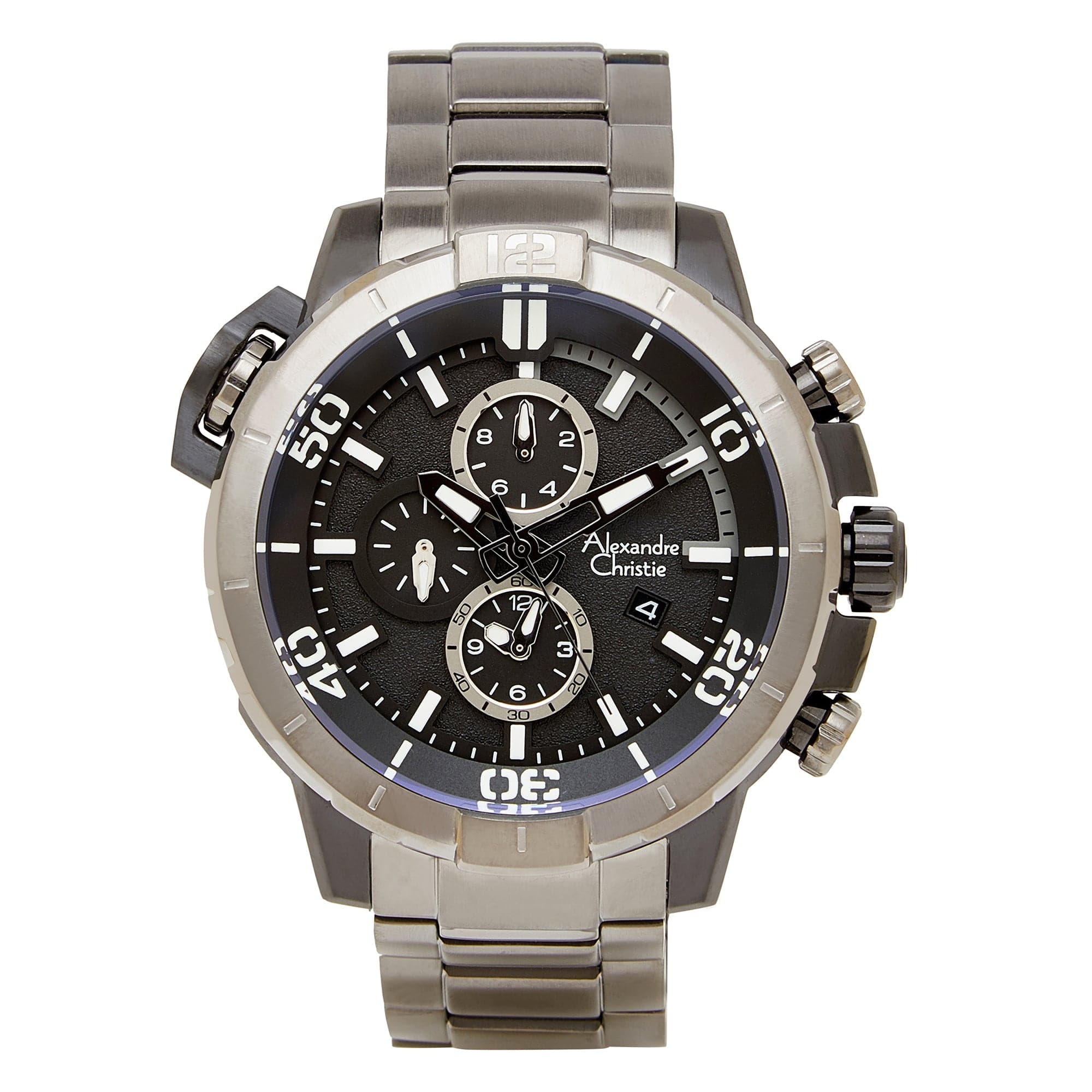 AC 6554 MCB Chronograph For Men Polished Silver