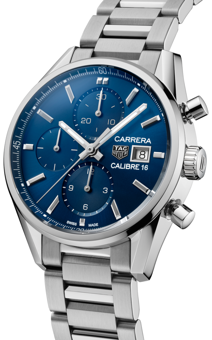  Tag Heuer Carrera Chronograph Automatic Blue Dial