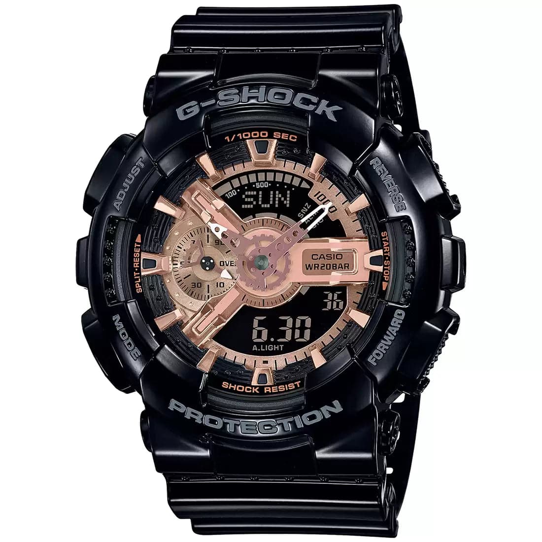 Rose gold g 2024 shock watch men's