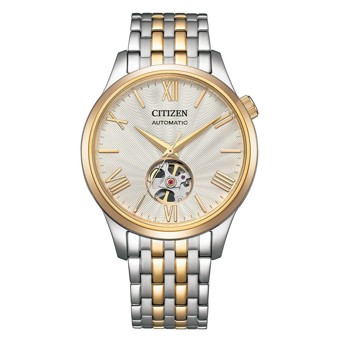 CITIZEN AUTOMATIC GENTS WATCH WHITE DIAL - NH9136-88A