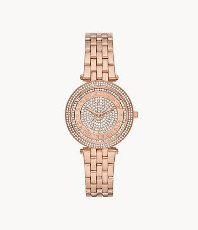 Michael Kors Darci Three Hand Rose Gold Tone Stainless Steel Watch MK4