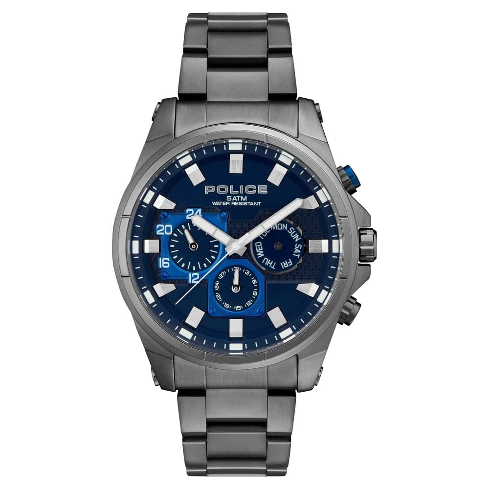 Police blue shop dial watch