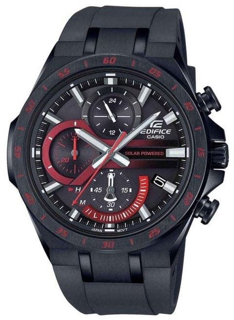 Casio edifice black stainless 2024 steel