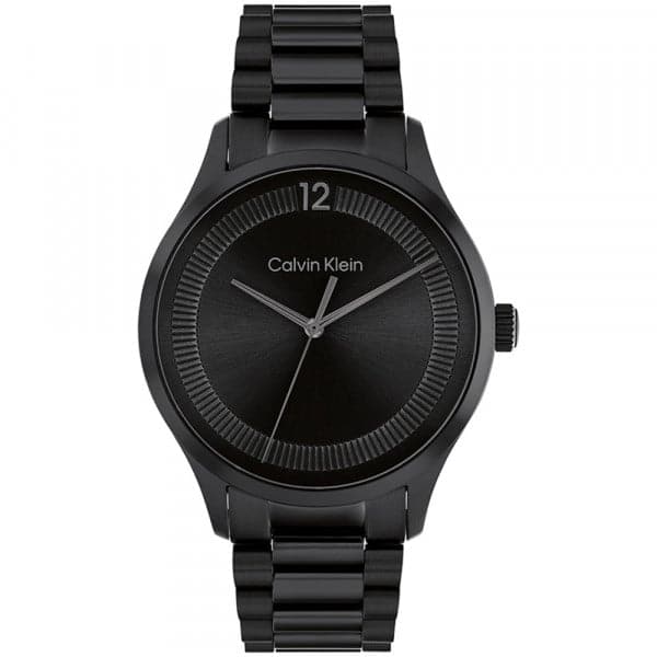 Calvin Klein 25200227 in Black CK and Steel Watch Iconic PVD