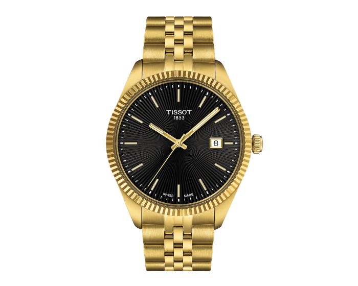 Tissot Ballade Black Dial 40mm Gold PVD Watch T1564103305100