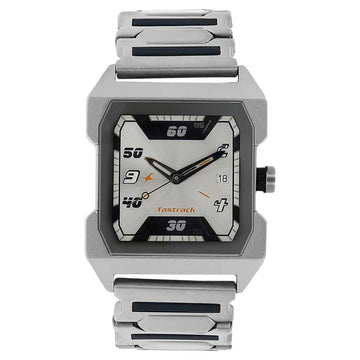 NR1474SM01 SILVER DIAL SILVER STAINLESS STEEL STRAP WATCH - Kamal Watch Company