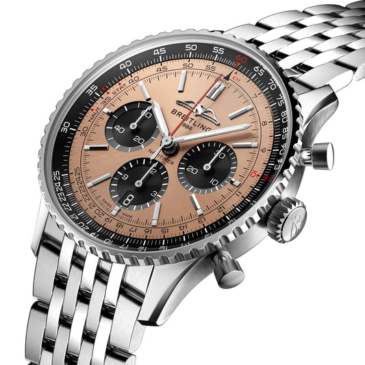 BREITLING Navitimer B01 Chronograph 43mm Mens Watch Copper AB0138241K1A1 - Kamal Watch Company