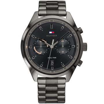 Tommy hilfiger Men Bennett Round Black Watches - Kamal Watch Company