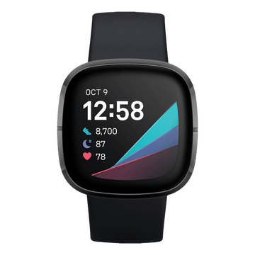 fitbit Sense Smartwatch with Bluetooth Calling (40mm AMOLED Display, 50 Meter Water Resistant, Carbon Strap)