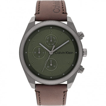 Calvin Klein Impact Multifunction Green Round Dial Men's Watch - 25200363