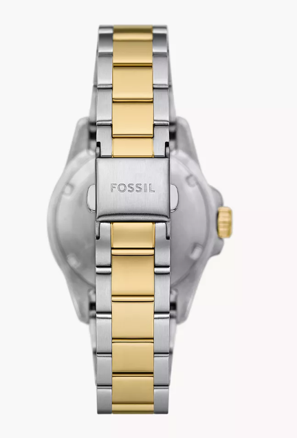 Fossil Blue Dive Three-Hand Two-Tone Stainless Steel Watch