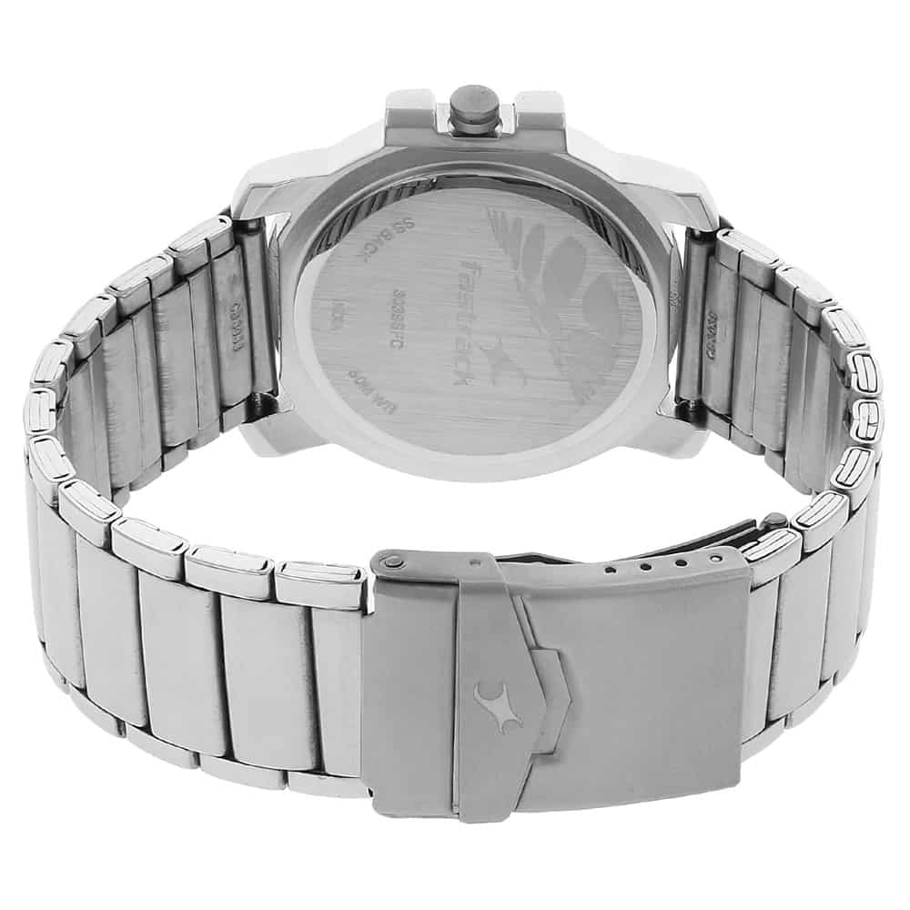 NP3039SM03 SILVER DIAL SILVER STAINLESS STEEL STRAP WATCH - Kamal Watch Company