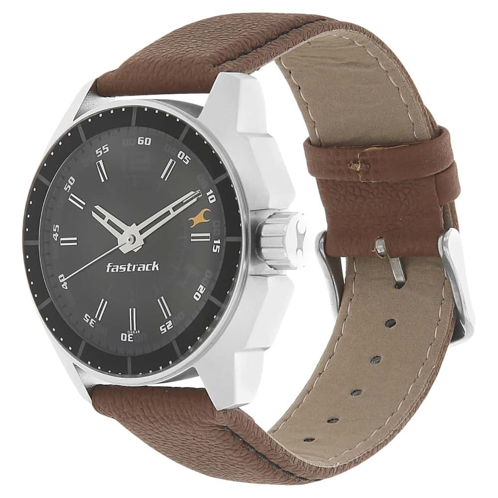 Fastrack leather hotsell strap watch