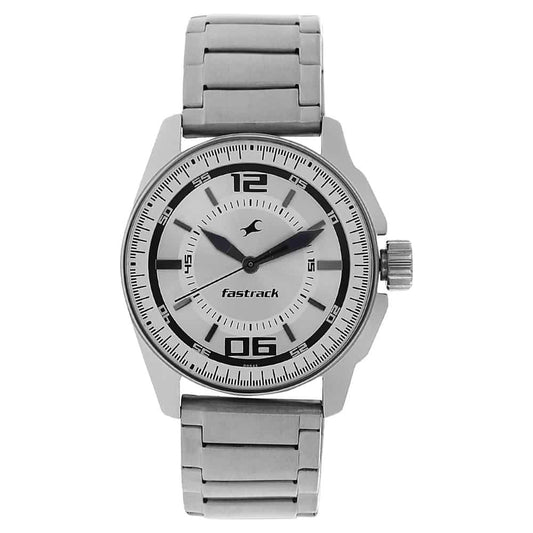 NR3089SM01 SILVER DIAL SILVER METAL STRAP WATCH - Kamal Watch Company