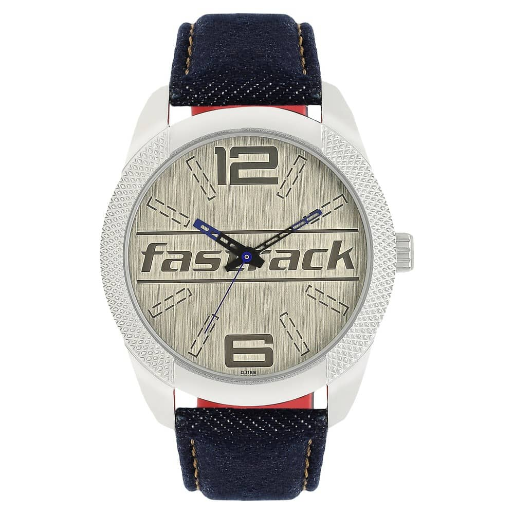 Buy Online Fastrack Bare Basics Round Rose Gold Dial Silver Metal