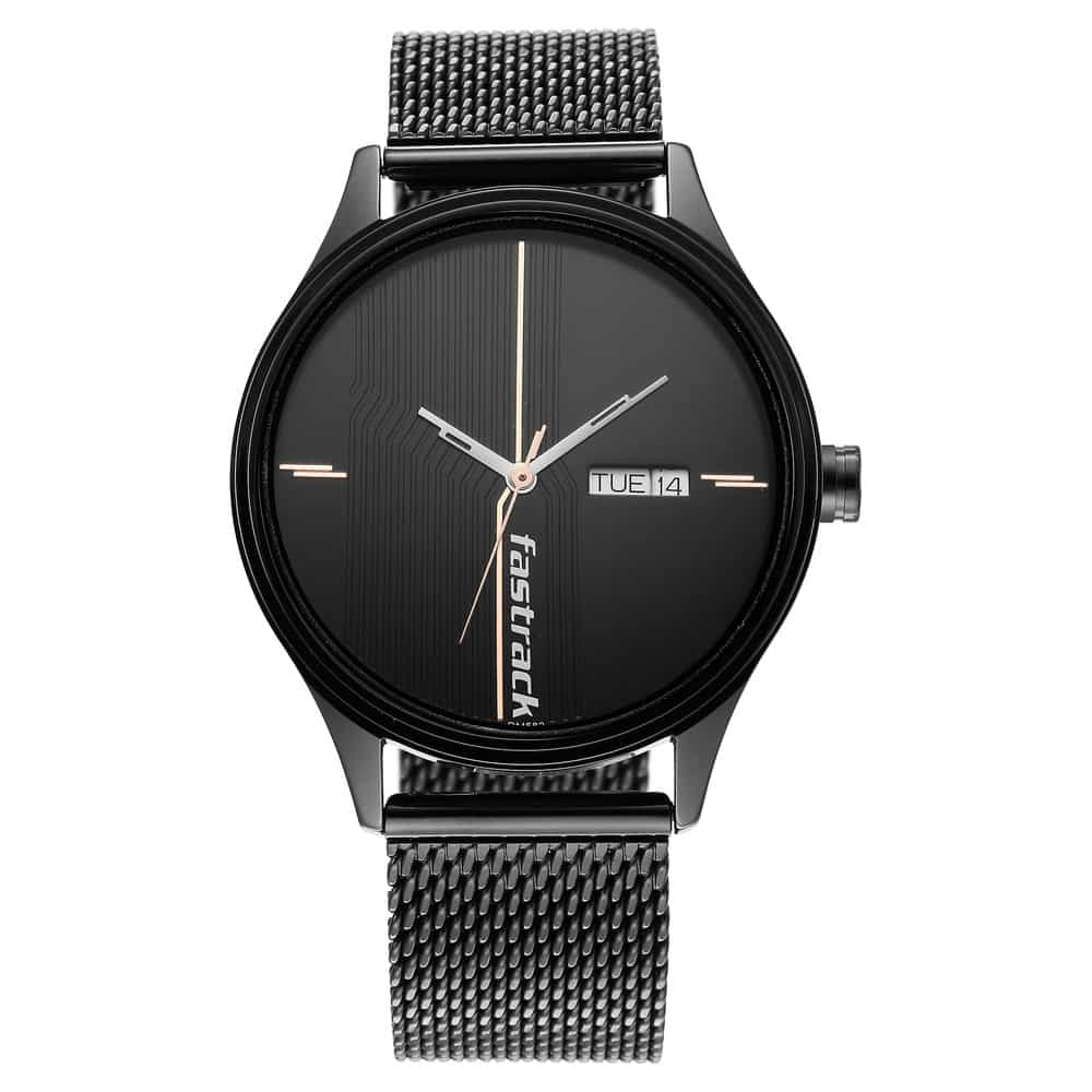 NR3247NM03 STYLE UP BLACK DIAL STAINLESS STEEL STRAP WATCH - Kamal Watch Company