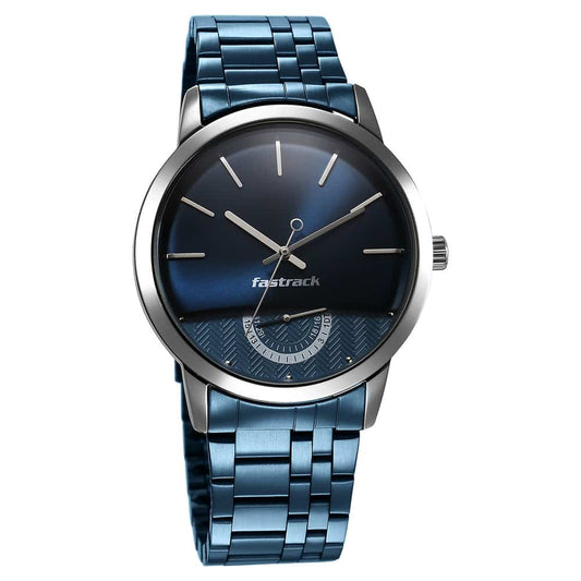 NR3289KM02 OPULENCE BLUE DIAL STAINLESS STEEL STRAP WATCH - Kamal Watch Company